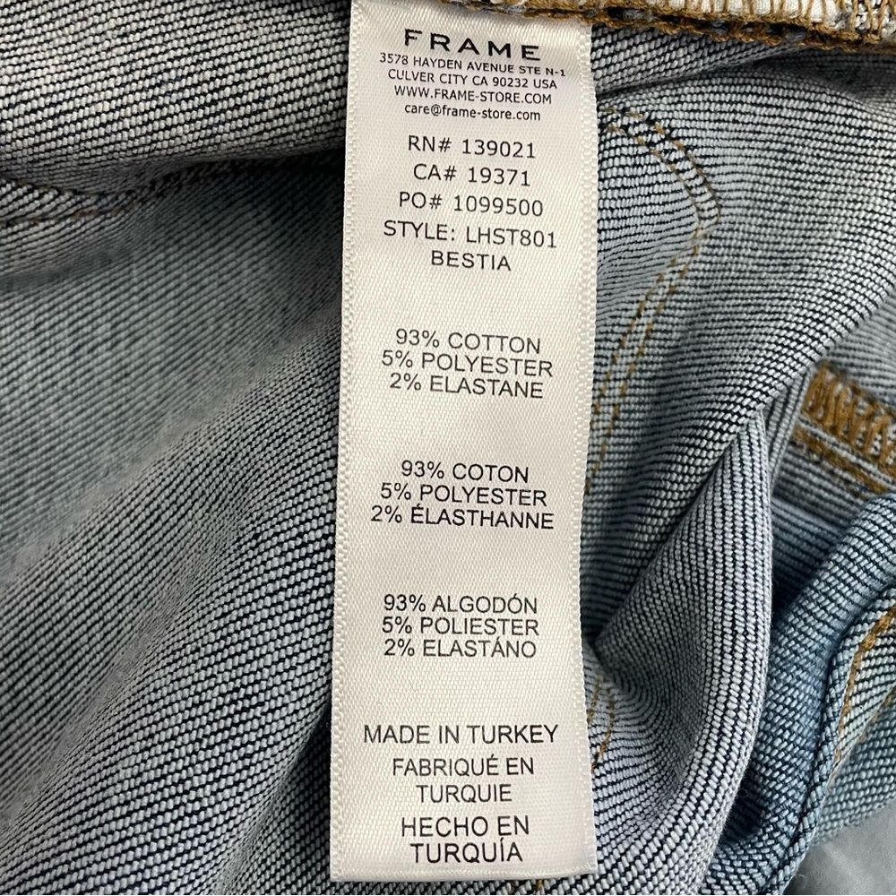 Frame Denim Le High Straight Cropped Jeans in Bestia Medium Wash Women’s Size 29 - Picture 10 of 12